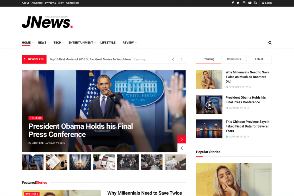 JNews homepage